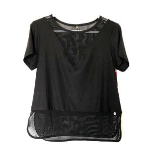Black Mesh T shirt